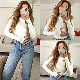 Oys Parmak Geçmeli Beyaz Body