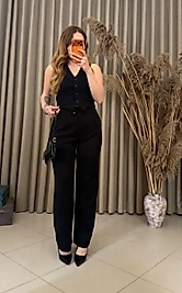 Pantolon Yelek Takım Siyah