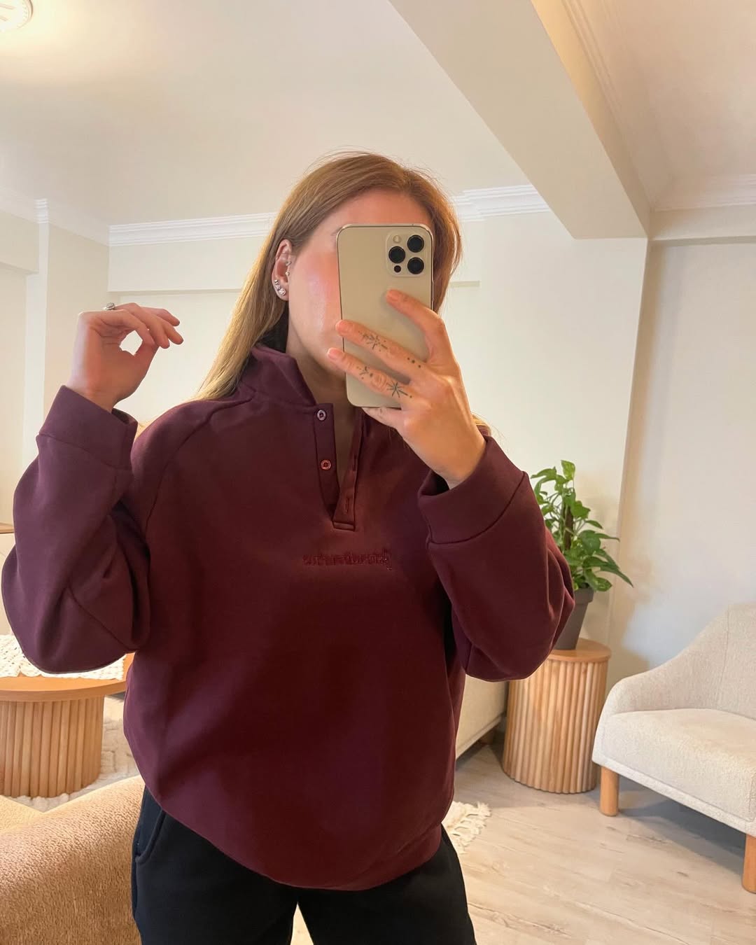 ORJINAL MARKA BORDO SWEAT