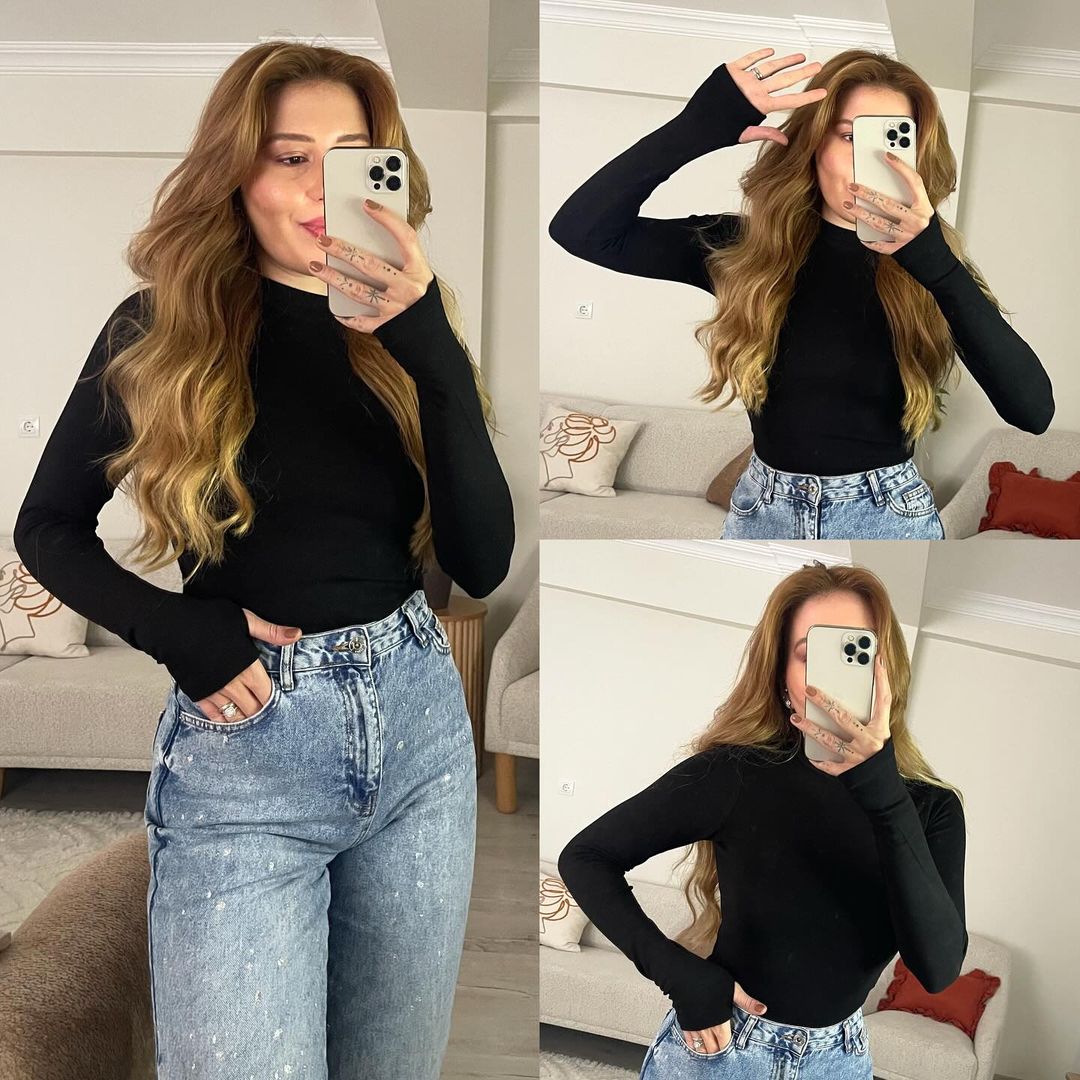 Oys Parmak Geçmeli Siyah Body