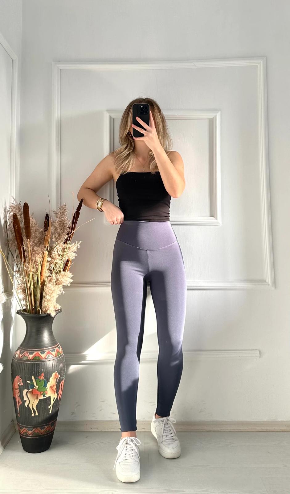 Oysh Toparlayıcı Şardonlu Antrasit Tayt