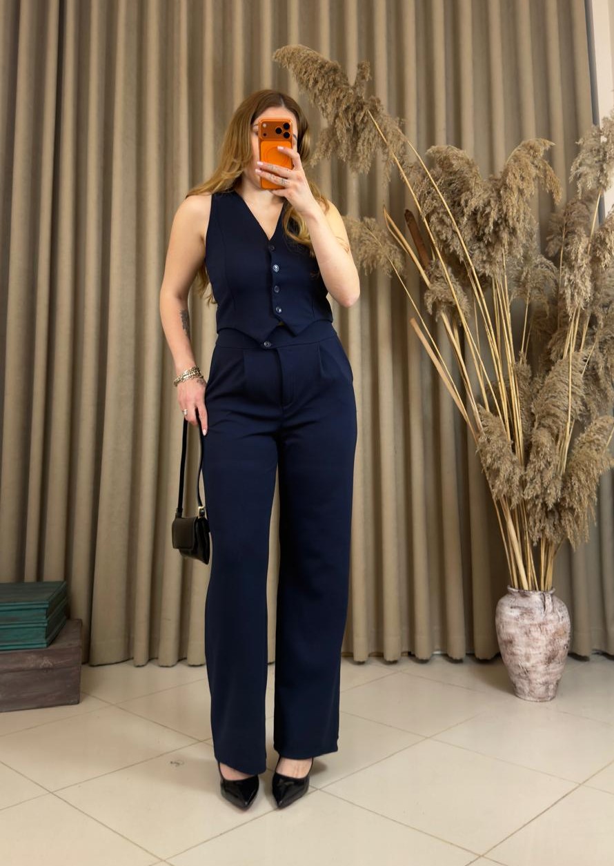 Pantolon Yelek Takım Lacivert